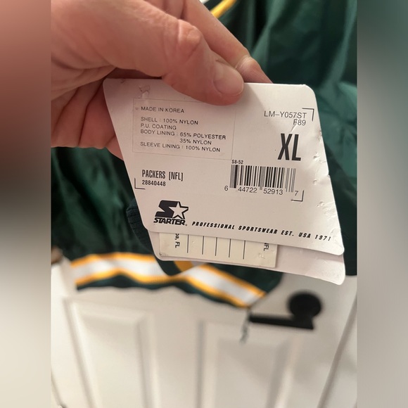 STARTER - NWT 90's Vintage XL Green Bay Packers Football Pullover Windbreaker - Picture 4 of 8